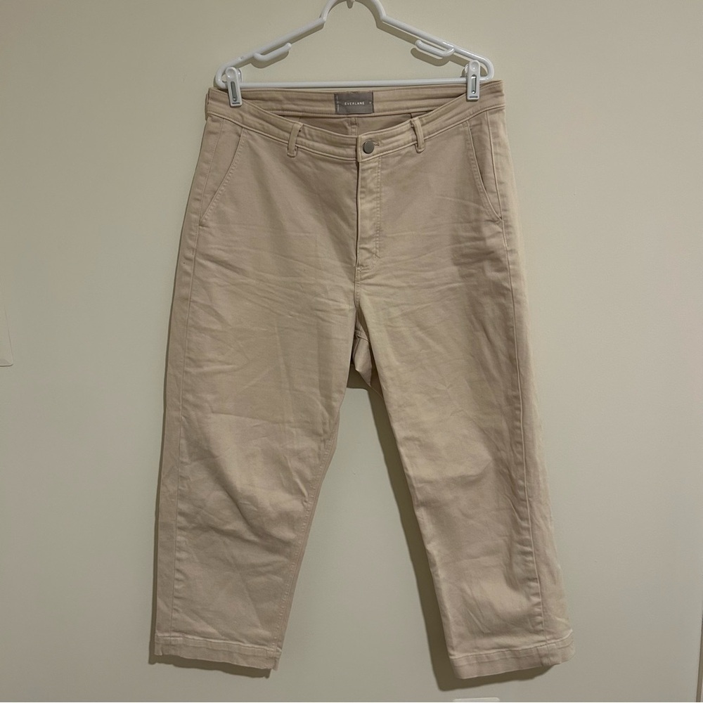 Everlane The Straight Leg Crop Regular Khaki Pants - Picture 2 of 7